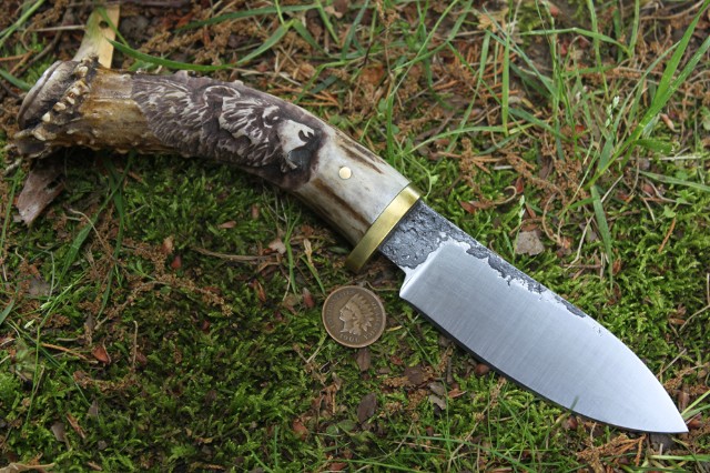 Bear Knife, Hand Forged Knife, Forged Knife, Indian Knife, Lucas Forge, Custom Hunting Knife