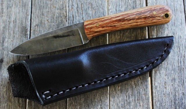 Frontier Knife, Leather Sheath, Custom