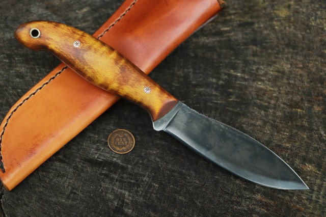 Jack Pine Special, Canadian Belt Knife, Canadian Willow Leaf, Lucas Forge, Lucas Knives