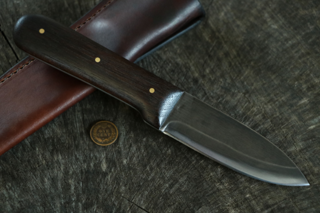 Drop Point, Hunting Knife, Custom Hunting Knife, Lucas Forge, Lucas Forge Knives, Belt Knife, Camping Knife