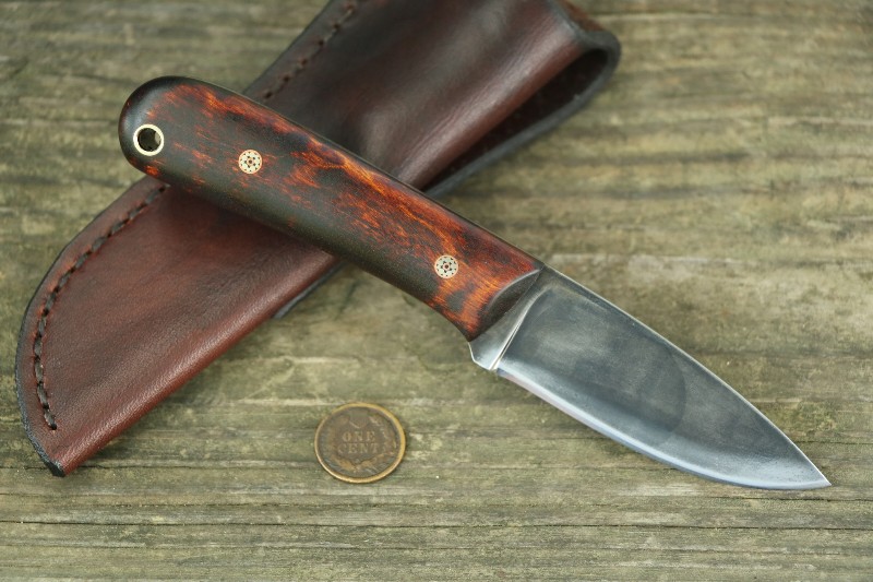 Frontier Knives, Small Hunting Knives, Custom Hunting Knives, Small Belt Knives, Fixed Blade Hunting Knives, Custom Lucas Forge Knives, Bushcraft Knives