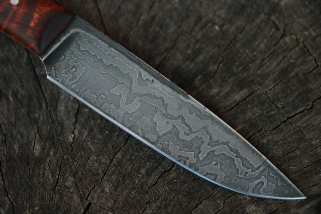 Hunting Knife, Lucas Forge, Custom Damascus Knife