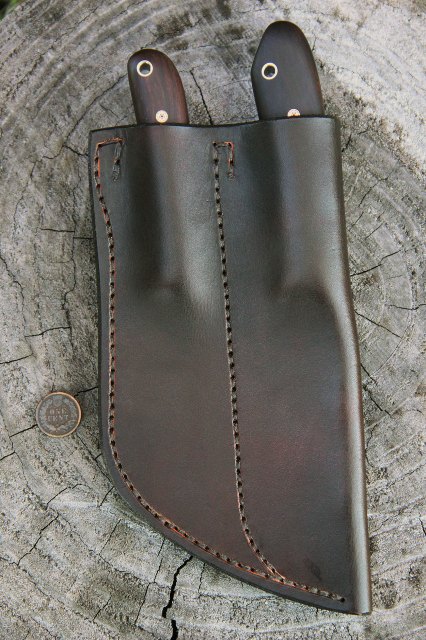 Leather Knife Sheath, Lucas Forge