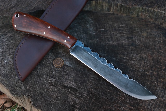 Hunting Knife, Lucas Forge, Custom Forged Knife, Handmade Knives