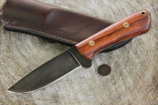 Hunting Knife, Lucas Forge Knives, Camp Knife, Custom Knife, Ironwood