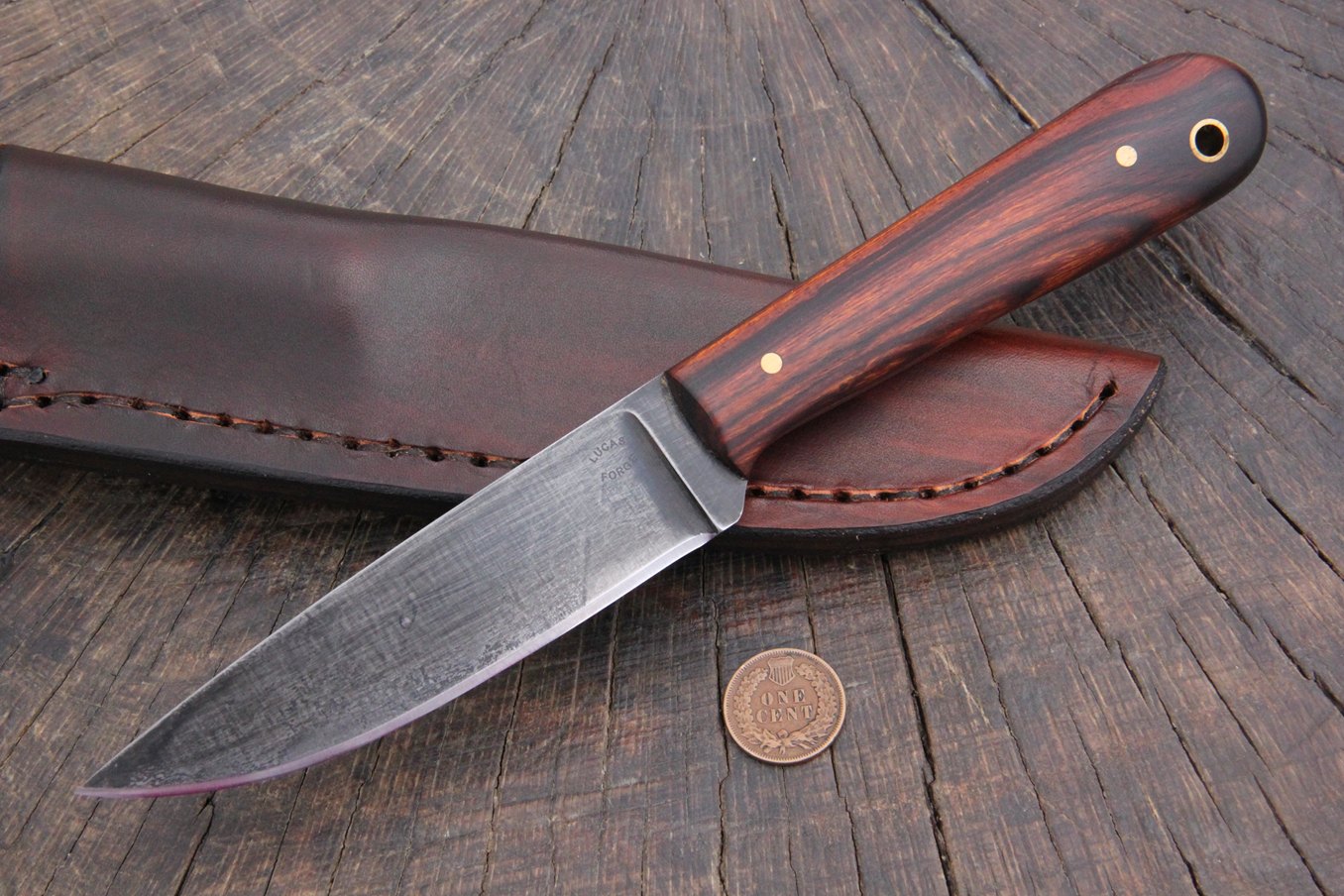 Trapping knife, Lucas Forge Custom Hunting Knives, Hunting Knives, Belt Knives