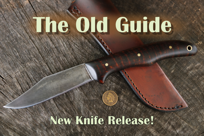 Old Guide, Old Guide Knife, Lucas Forge, Custom Hunting Knife, Hunting Knives, Clipped Blade Hunting Knife, Traditional Hunting Knife