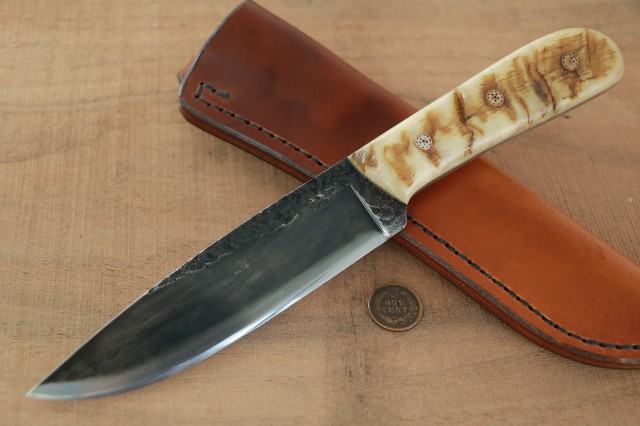Powder River, Hunter Knife, Custom Hunting Knives, Lucas Forge, Hammer Forged Knives