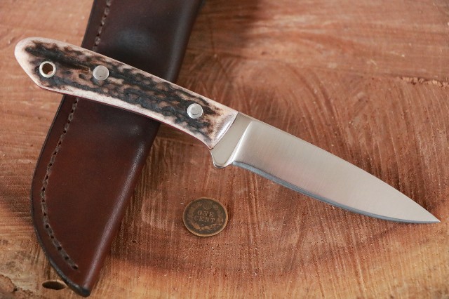 Stainless steel hunting knife, Lucas Forge