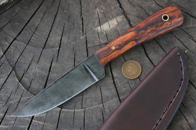 Ironwood, Trapper Knife, Custom Hunting Knife, Frontier Knife, Survival Knife