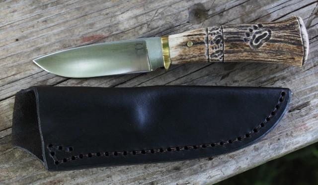 Custom Hunting Knives, Antler Handle