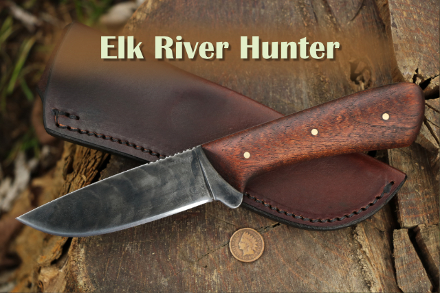 Elk River Hunter, Elk River Hunting Knife, Lucas Forge, Custom Hunting Knives, High Carbon Hunting Knife, USA Knifemaker