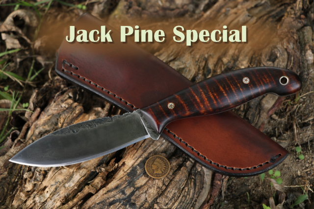 Jack Pine, Jack Pine Special, Canadian Knife, Willow Leaf Knife, Lucas Forge, Hunting Knife, Camping Knife