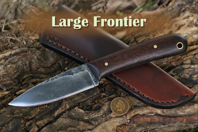 Frontier Knives, Lucas Forge, Small Custom Hunting Knife, High Carbon Hunting Knife, Outdoor Knives, Frontier Knife