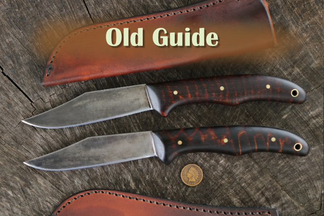 Old Guide Knife, Lucas Forge, Custom Hunting Knife, Custom Hunting Style Knife, Custom Fixed Blade Hunting Knife