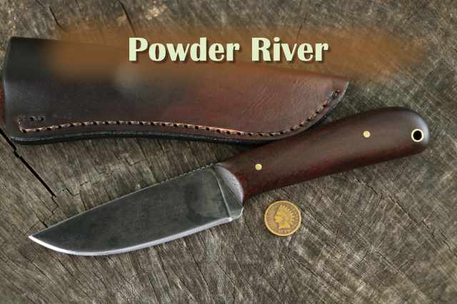 Powder River, Trade Knife, Old Style Trade Knife, Lucas Forge, Custom Hunting Knife, Rendezvous Knife, Mountain Man Knife, Traditional Hunting Knife