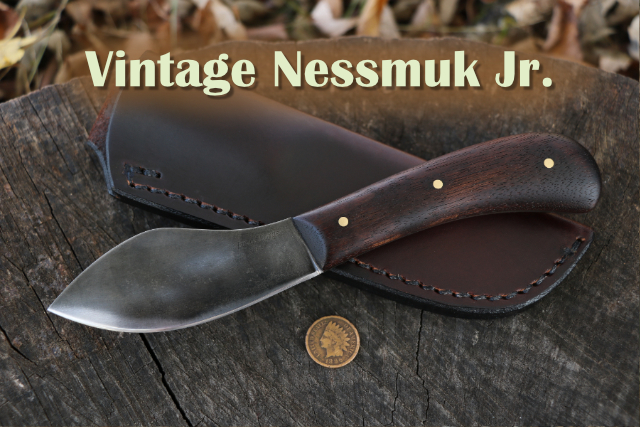 Vintage Nessmuk Jr. Knife, Lucas Forge, Hunting Knife, Small Traditional Knife, Fixed Blade Hunting Knife, Nessmuk, Sears Nessmuk