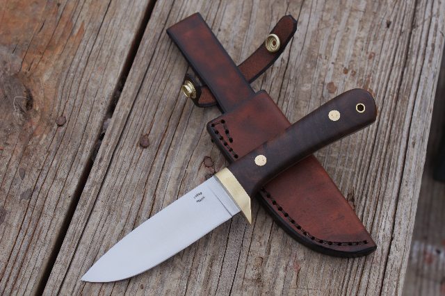 Custom Hunting Knives, Survival Knife, Walnut, Custom Leatherwork