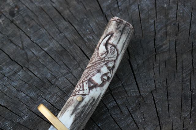 Antler, Handle, Custom Hunting Knife