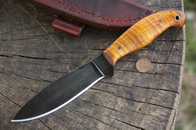 Custom Hunting Knife, Custom Knife, Lucas Forge Knife, Jack Pine Special Knife