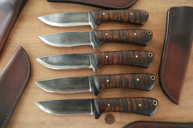 Custom Huntng Knife Set, Lucas Forge, Heirloom Knives, Outdoor Knives, Matching Knife Sets, Custom Knifemakers