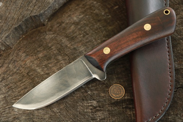 Walnut Handled Knife, Custom Hunting Knives, Lucas Forge, Pack Knife, Camp Knife