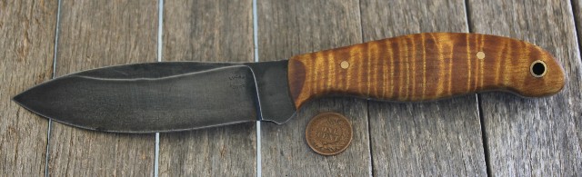 Custom Hunting Knife, Lucas Forge, Lucas Bullington Knives, Canada Knife, Trappers Knife, Skinning Knife
