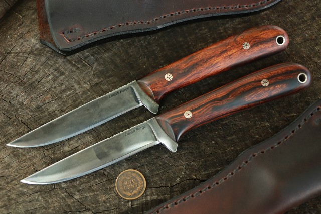 ProSkinner, ProSkinner Knife, Custom Hunting Knives, Lucas Forge, SKinning Knife, Trapping Knife, Ironwood, Ironwood Knife Handle