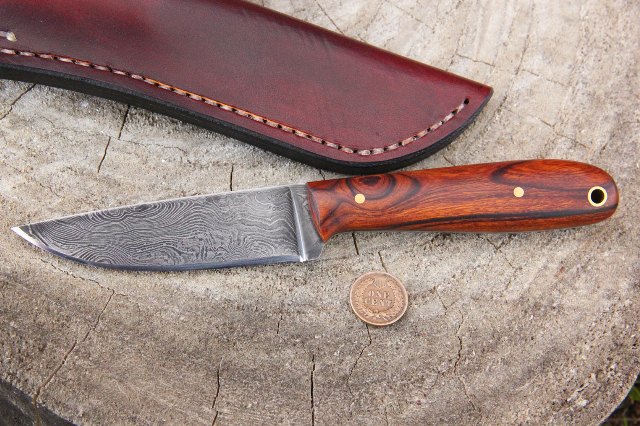 Damascus Knife, Lucas Forge Knives, Custom Knife