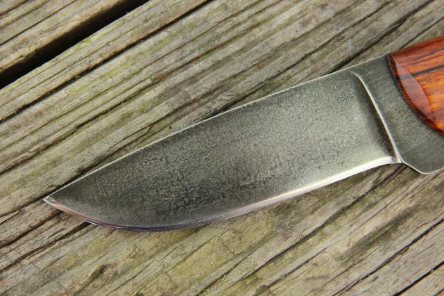 Aged Blade Finish, Lucas Forge Knives, Custom Knives