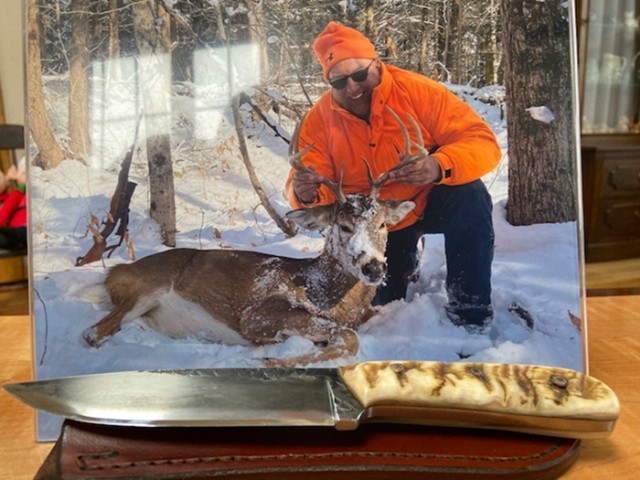 Lucas Forge, Custom Hunting Knives, Elk River Hunter, Deer Hunting Knife, Custom Forged Knife, Bushcraft Knife
