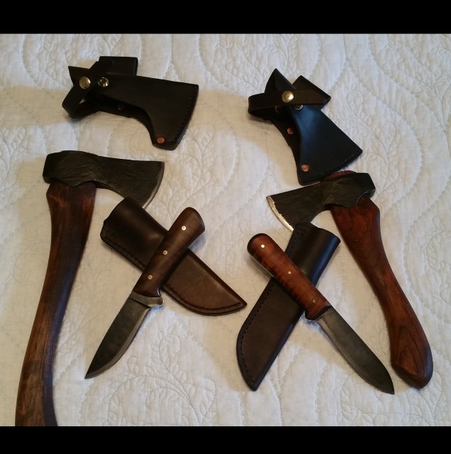Lucas Forfe, Wolf Valley Forge, Hand Forged Knives, Hand Forged Axes, Custom Hunting Knives