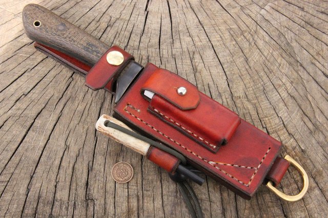 Custom Knives, Trekker Sheath, Handmade Leather Knife Sheath