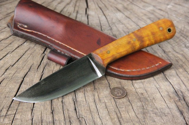 Belt Knife, Custom Knives, Lucas Forge, Custom Hunting Knives, Custom Belt Knife