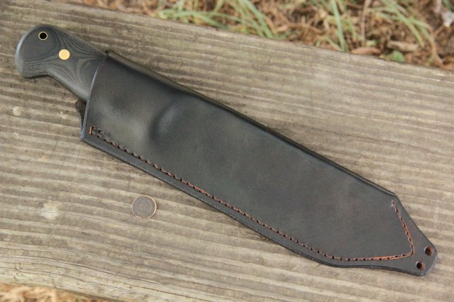 Sheath, Custom Knife Sheaths, Lucas Forge, Custom Hunting Knives, Custom Camp Knife, Camp Knife, Chopping Knife, Hand Forged Knife, Forged Knife