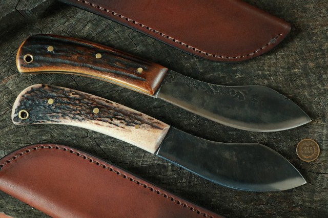 Lucas Forge, Antler Handled Knife, Nessmuk, Vintage Nessmuk, Nessmuk Knife Set, George W. Sears
