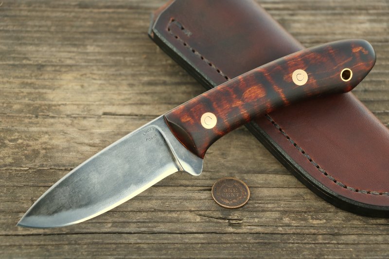 Custom Knives, Hunting Knives, Whitetail Hunting Knife, Field Dressing Knife, Lucas Forge Knives, Custom Bushcraft Knives
