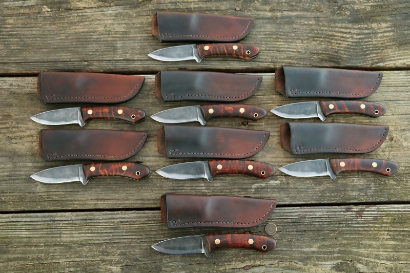 Knife Set, Outdoor Knives, Custom Hunting Knives, Lucas Forge, Bush Knives, Camp Knife, Camping Knife