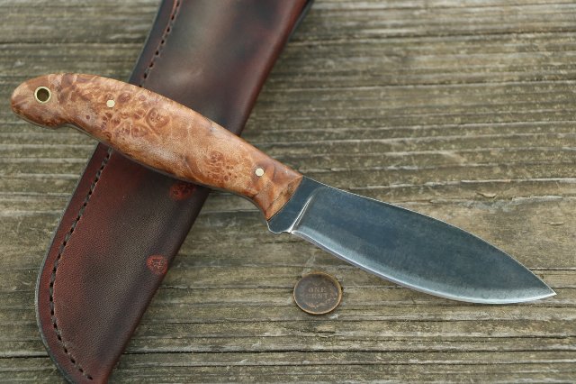 Custom Hunting Knives, Canadian Knives, Woodsman Knives, Backwoodsman, Lucas Forge, Custom Willow Leaf Knife