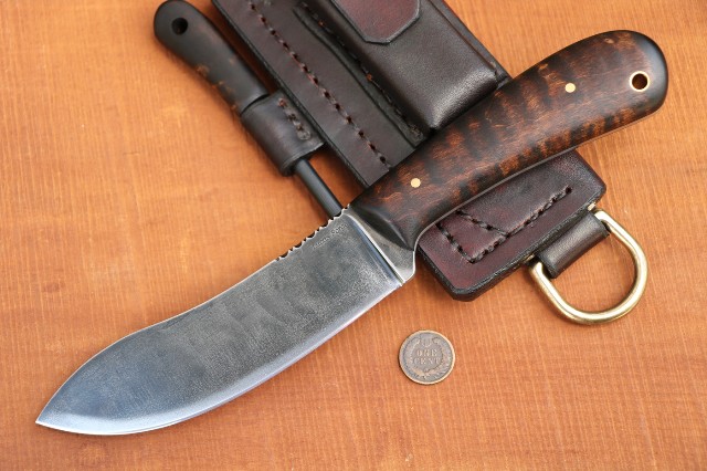Custom Hunting Knives, Woodsman Knife, Custom Belt Knife, Nessmuk Knives, Lucas Forge Knives