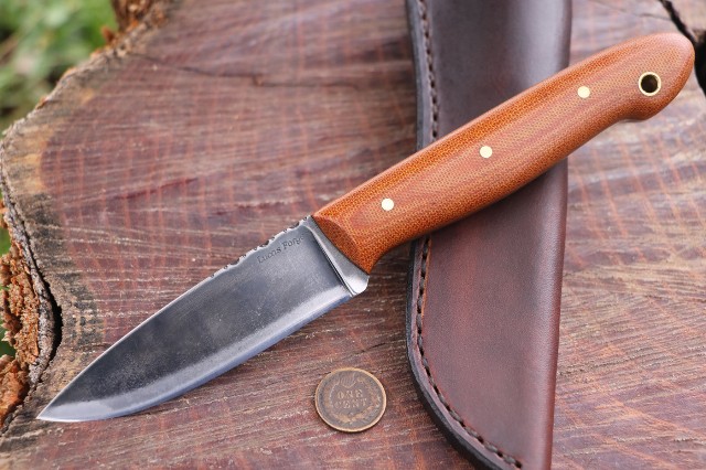 Custom Belt Knife, High Carbon Knives, Handmade Knives, Lucas Forge, USA Made Knives