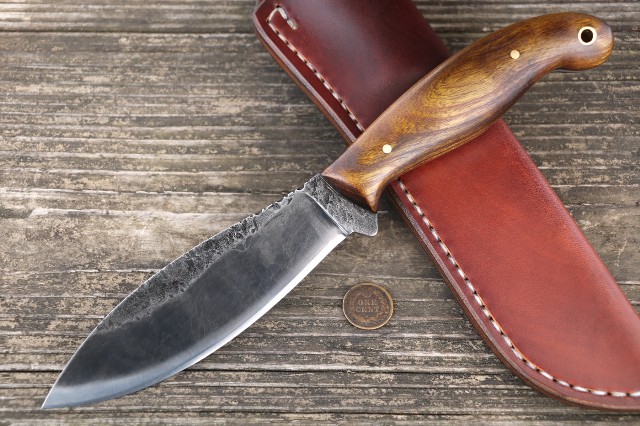 Custom Hunting Knives, Canadian Knife, Lucas Forge, Custom Belt Knife, Custom Knifemaker