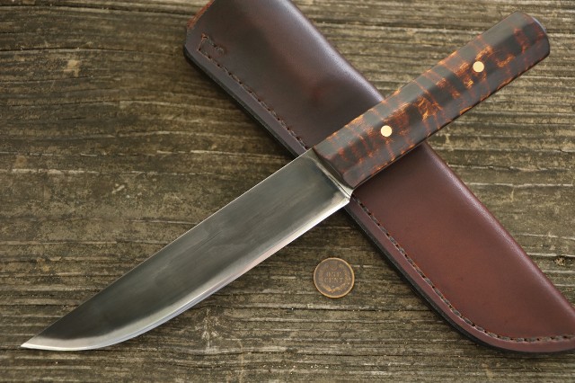 Mountain Man, Butcher Knife, Hand Forged Custom Knife by RLS Knives 