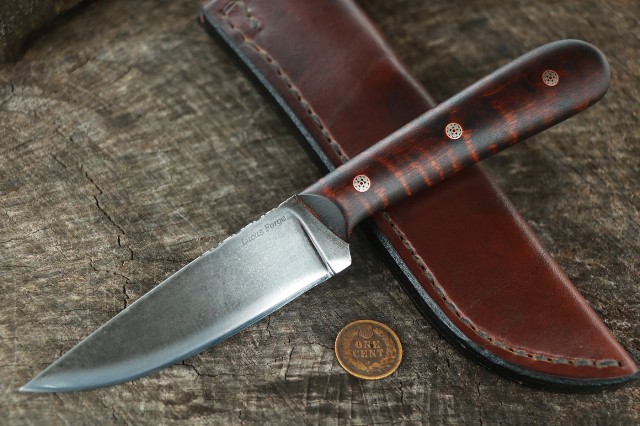 Hunting Knives, Lucas Forge, Trapper Knife, Small Belt Knife, Field Dressing Knife