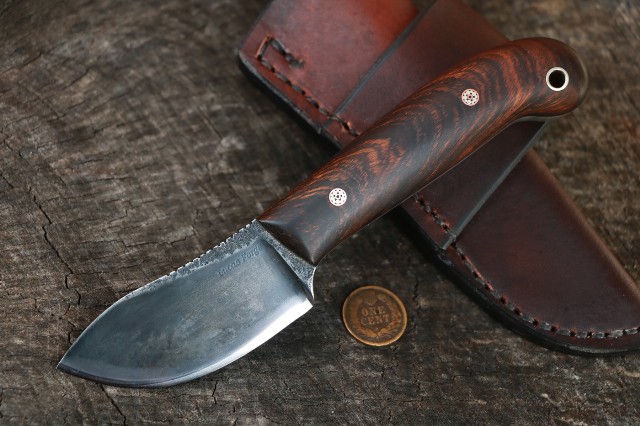 Skinner, Skinning Knife, Lucas Forge, Custom Hunting Knife, Ironwood