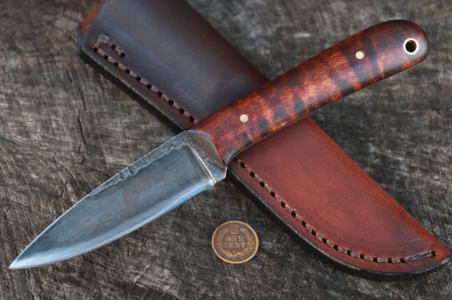 Frontier Knife, Custom Belt Knife, Hunting Knife, Lucas Forge, High Carbon Steel, High Carbon Knives