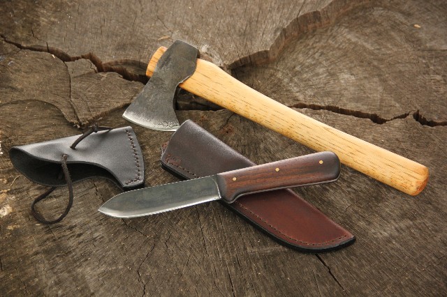 Custom Axes, Custom Hunting Knives, Lucas Forge, Wolf Valley Forge