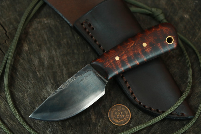 Neck Knife, Lucas Forge, Hammer Forged Knives, Forged Knives