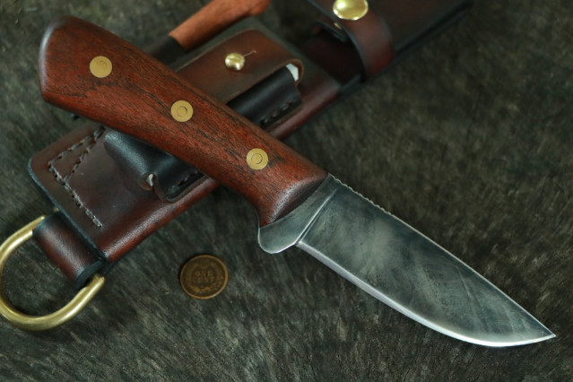 Elk River Hunter, Hunting Knife, Lucas Forge, Trekker Sheath