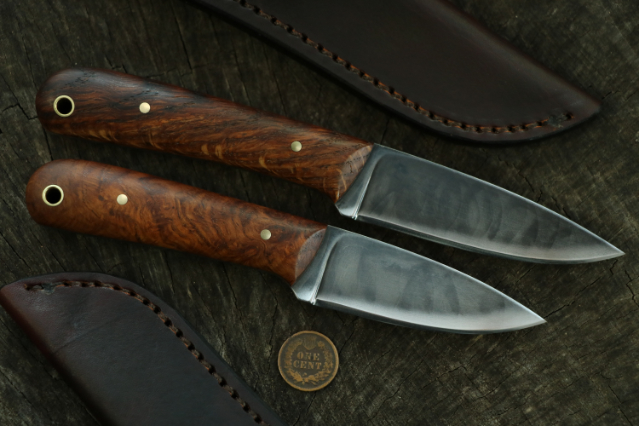 Frontier Knives, Custom Hunting Knives, Lucas Forge, Lucas Forge Knives, Small Belt Knives, Small Camp Knives